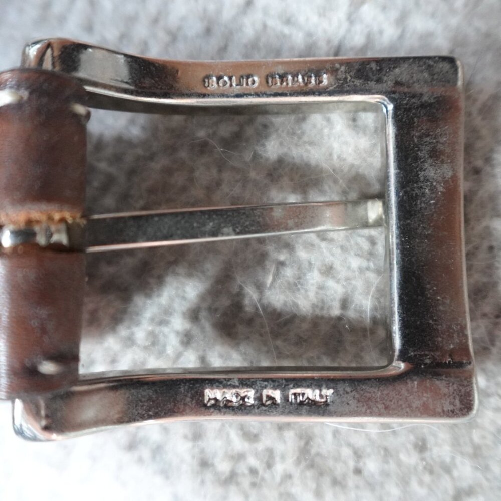 Robert Talbott Belt 38 Brown Solid Lined Dress So… - image 2